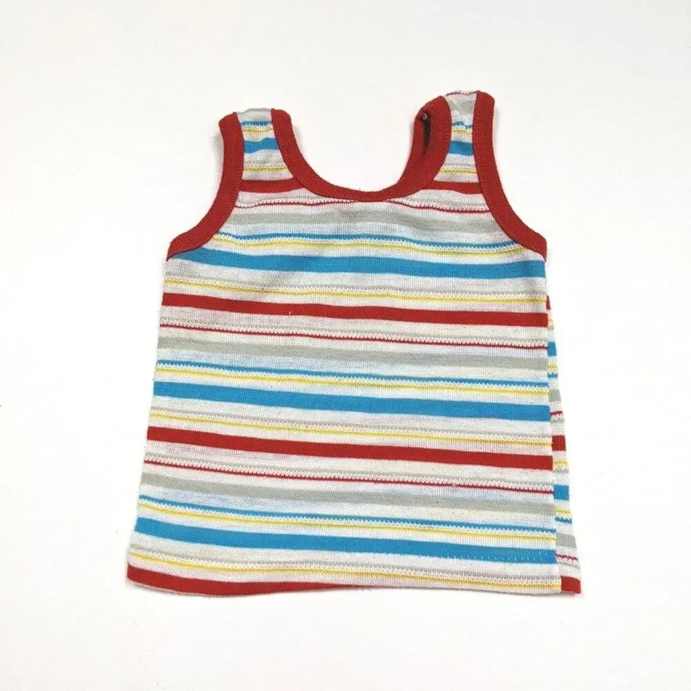 Vintage Toddletime Tank Top Baby Boys Size 12m Knit Stripe